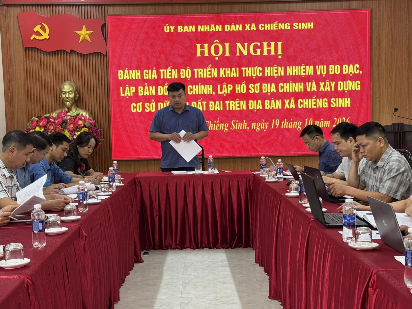 XÃ CHIỀNG SINH ĐÁNH GIÁ TIẾN ĐỘ ĐO ĐẠC, LẬP BẢN ĐỒ ĐỊA CHÍNH VÀ XÂY DỰNG CƠ SỞ DỮ LIỆU ĐẤT ĐAI