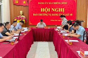 BAN THƯỜNG VỤ ĐÀNG UỶ XÃ CHIỀNG SINH TỔ CHỨC KỲ HỌP THỨ 40