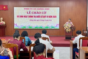 Chiềng Sinh tổ chức sinh hoạt dưới cờ tháng 10, triển khai nhiệm vụ quý IV năm 2026