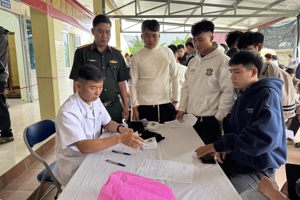 XÃ CHIỀNG SINH TỔ CHỨC KHÁM SƠ TUYỂN NGHĨA VỤ QUÂN SỰ VÀ NGHĨA VỤ THAM GIA CÔNG AN NHÂN DÂN NĂM 2027