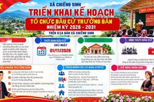 XÃ CHIỀNG SINH TỔ CHỨC BẦU CỬ TRƯỞNG BẢN NHIỆM KỲ 2026–2031 VÀO NGÀY 01/11/2026
