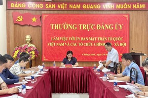 THƯỜNG TRỰC ĐẢNG UỶ XÃ CHIỀNG SINH LÀM VIỆC VỚI UBMTTQ VIỆT NAM VÀ CÁC TỔ CHỨC CHÍNH TRỊ - XÃ HỘI